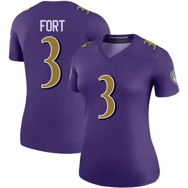 Women's Nike Baltimore Ravens L.J. Fort Color Rush Jersey - Purple Legend
