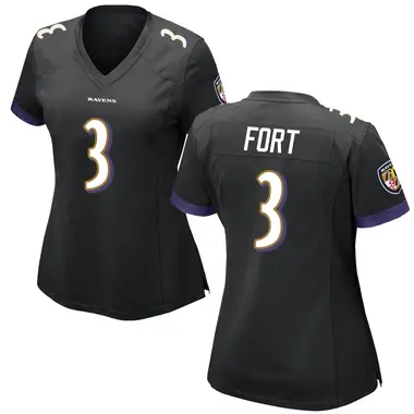 Women's Nike Baltimore Ravens L.J. Fort Jersey - Black Game