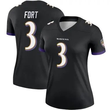 Women's Nike Baltimore Ravens L.J. Fort Jersey - Black Legend