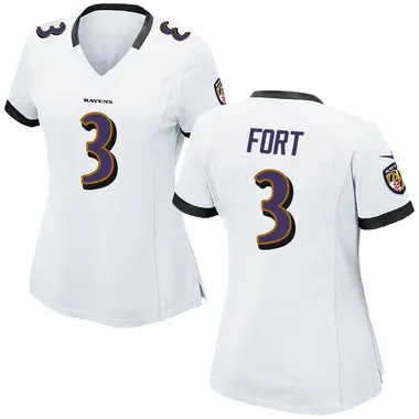 Women's Nike Baltimore Ravens L.J. Fort Jersey - White Game