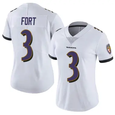 Women's Nike Baltimore Ravens L.J. Fort Vapor Untouchable Jersey - White Limited