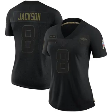 Women's Nike Baltimore Ravens Lamar Jackson 2020 Salute To Service Jersey - Black Limited