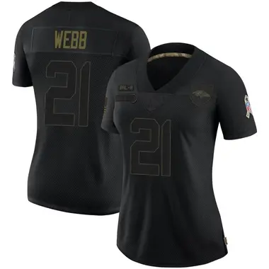 Women's Nike Baltimore Ravens Lardarius Webb 2020 Salute To Service Jersey - Black Limited