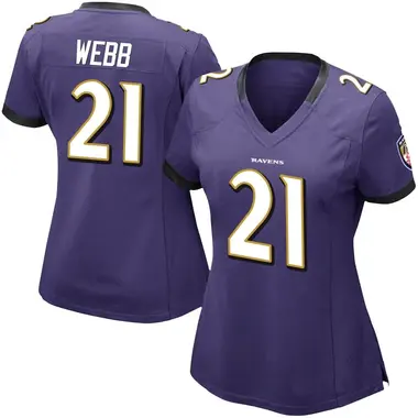 Women's Nike Baltimore Ravens Lardarius Webb Team Color Vapor Untouchable Jersey - Purple Limited