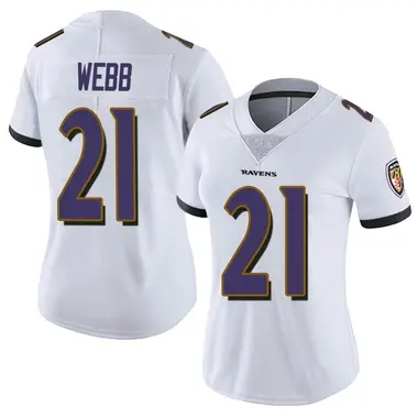 Women's Nike Baltimore Ravens Lardarius Webb Vapor Untouchable Jersey - White Limited