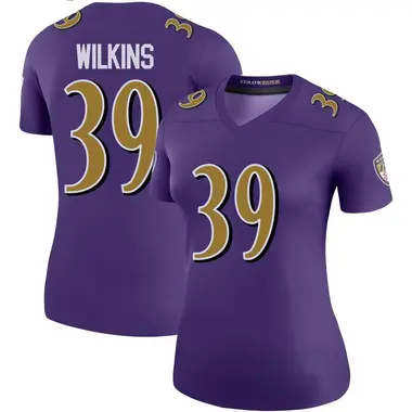 Women's Nike Baltimore Ravens Mazzi Wilkins Color Rush Jersey - Purple Legend
