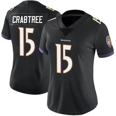 Women's Nike Baltimore Ravens Michael Crabtree Alternate Vapor Untouchable Jersey - Black Limited