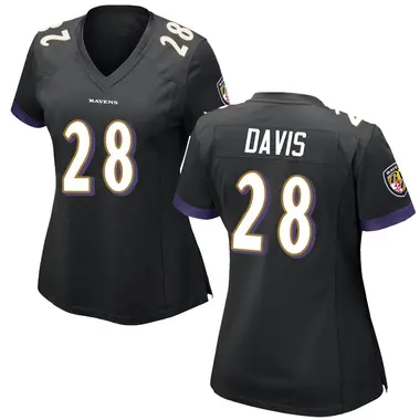 Women's Nike Baltimore Ravens Mike Davis Jersey - Black Game