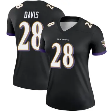 Women's Nike Baltimore Ravens Mike Davis Jersey - Black Legend
