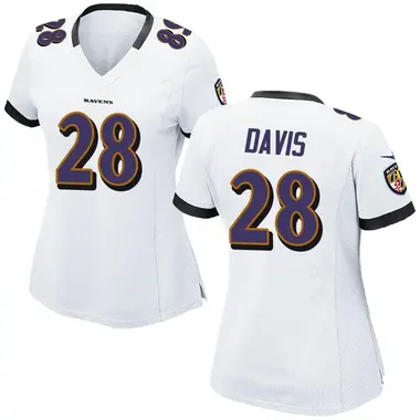 Women's Nike Baltimore Ravens Mike Davis Jersey - White Game
