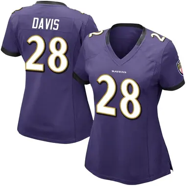 Women's Nike Baltimore Ravens Mike Davis Team Color Vapor Untouchable Jersey - Purple Limited