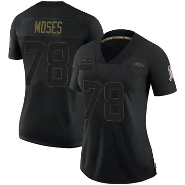 Women's Nike Baltimore Ravens Morgan Moses 2020 Salute To Service Jersey - Black Limited