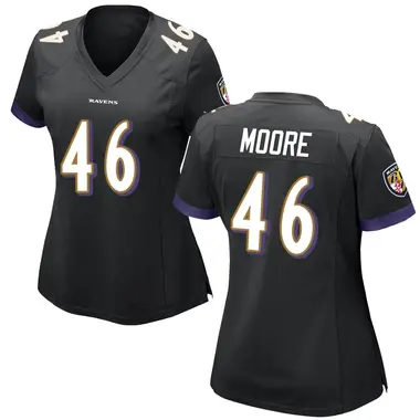 Women's Nike Baltimore Ravens Nick Moore Jersey - Black Game