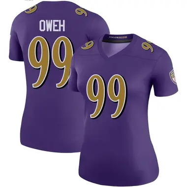 Women's Nike Baltimore Ravens Odafe Oweh Color Rush Jersey - Purple Legend