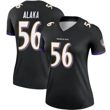 Women's Nike Baltimore Ravens Otaro Alaka Jersey - Black Legend