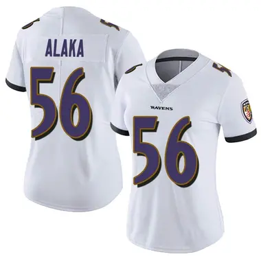 Women's Nike Baltimore Ravens Otaro Alaka Vapor Untouchable Jersey - White Limited