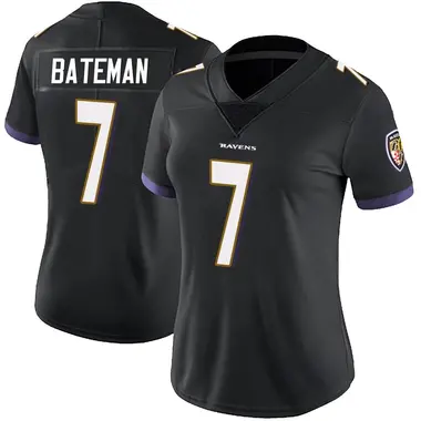 Women's Nike Baltimore Ravens Rashod Bateman Alternate Vapor Untouchable Jersey - Black Limited