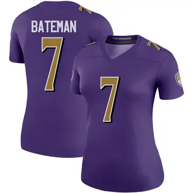 Women's Nike Baltimore Ravens Rashod Bateman Color Rush Jersey - Purple Legend