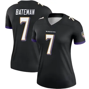 Women's Nike Baltimore Ravens Rashod Bateman Jersey - Black Legend