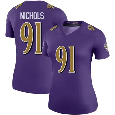 Women's Nike Baltimore Ravens Rayshad Nichols Color Rush Jersey - Purple Legend