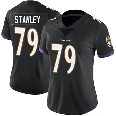Women's Nike Baltimore Ravens Ronnie Stanley Alternate Vapor Untouchable Jersey - Black Limited