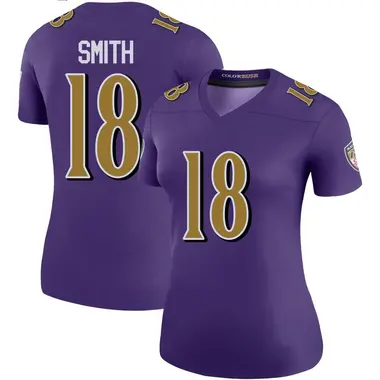 Women's Nike Baltimore Ravens Roquan Smith Color Rush Jersey - Purple Legend