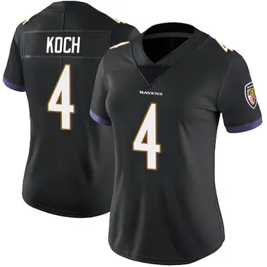 Women's Nike Baltimore Ravens Sam Koch Alternate Vapor Untouchable Jersey - Black Limited