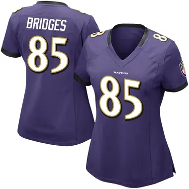 Women's Nike Baltimore Ravens Shemar Bridges Team Color Vapor Untouchable Jersey - Purple Limited