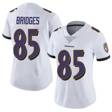 Women's Nike Baltimore Ravens Shemar Bridges Vapor Untouchable Jersey - White Limited
