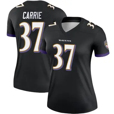 Women's Nike Baltimore Ravens T.J. Carrie Jersey - Black Legend