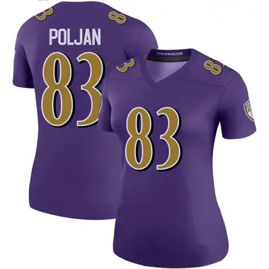 Women's Nike Baltimore Ravens Tony Poljan Color Rush Jersey - Purple Legend