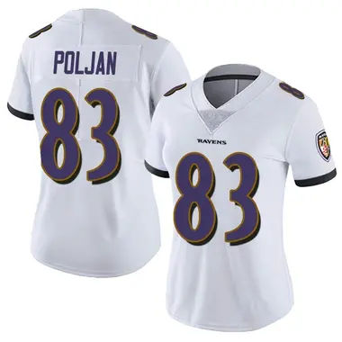Women's Nike Baltimore Ravens Tony Poljan Vapor Untouchable Jersey - White Limited
