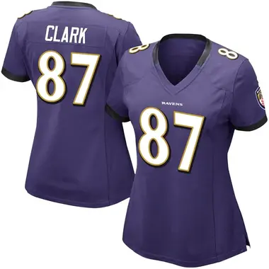 Women's Nike Baltimore Ravens Trevon Clark Team Color Vapor Untouchable Jersey - Purple Limited