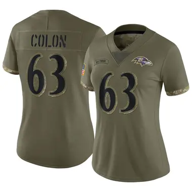 Women's Nike Baltimore Ravens Trystan Colon 2022 Salute To Service Jersey - Olive Limited