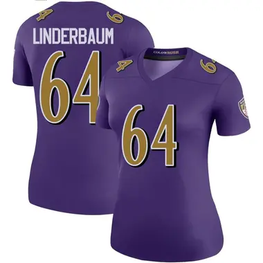 Women's Nike Baltimore Ravens Tyler Linderbaum Color Rush Jersey - Purple Legend