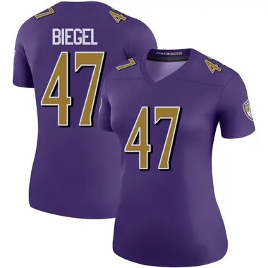 Women's Nike Baltimore Ravens Vince Biegel Color Rush Jersey - Purple Legend
