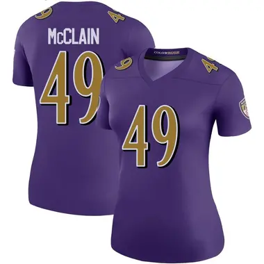 Women's Nike Baltimore Ravens Zakoby McClain Color Rush Jersey - Purple Legend