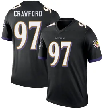 Youth Nike Baltimore Ravens Aaron Crawford Jersey - Black Legend