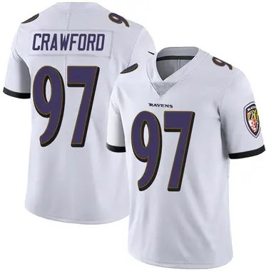 Youth Nike Baltimore Ravens Aaron Crawford Vapor Untouchable Jersey - White Limited