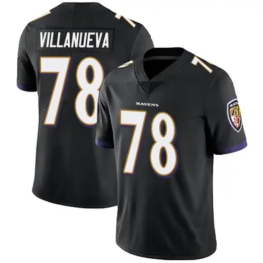 Youth Nike Baltimore Ravens Alejandro Villanueva Alternate Vapor Untouchable Jersey - Black Limited