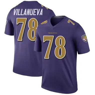 Youth Nike Baltimore Ravens Alejandro Villanueva Color Rush Jersey - Purple Legend