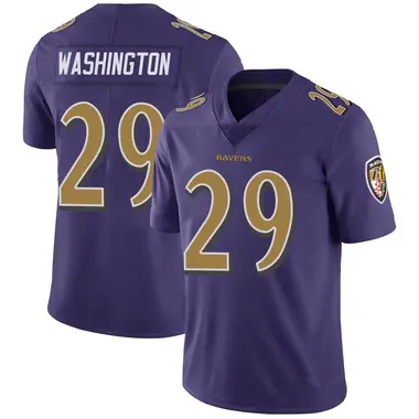 Youth Nike Baltimore Ravens Ar'Darius Washington Color Rush Vapor Untouchable Jersey - Purple Limited