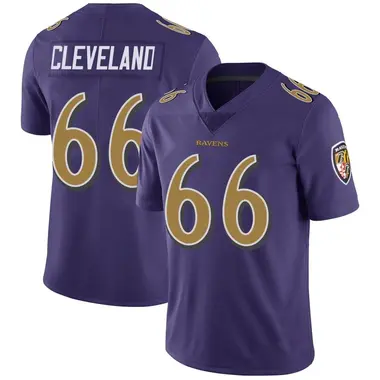 Youth Nike Baltimore Ravens Ben Cleveland Color Rush Vapor Untouchable Jersey - Purple Limited
