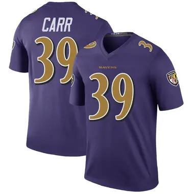 Youth Nike Baltimore Ravens Brandon Carr Color Rush Jersey - Purple Legend