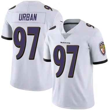 Youth Nike Baltimore Ravens Brent Urban Vapor Untouchable Jersey - White Limited