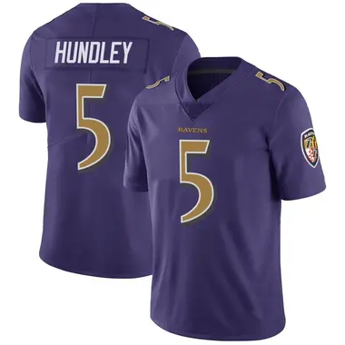 Youth Nike Baltimore Ravens Brett Hundley Color Rush Vapor Untouchable Jersey - Purple Limited