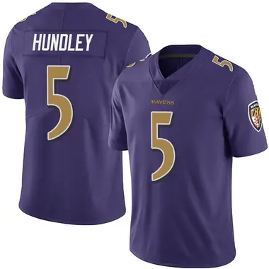 Youth Nike Baltimore Ravens Brett Hundley Team Color Vapor Untouchable Jersey - Purple Limited