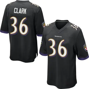Youth Nike Baltimore Ravens Chuck Clark Jersey - Black Game