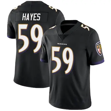 Youth Nike Baltimore Ravens Daelin Hayes Alternate Vapor Untouchable Jersey - Black Limited