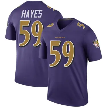 Youth Nike Baltimore Ravens Daelin Hayes Color Rush Jersey - Purple Legend